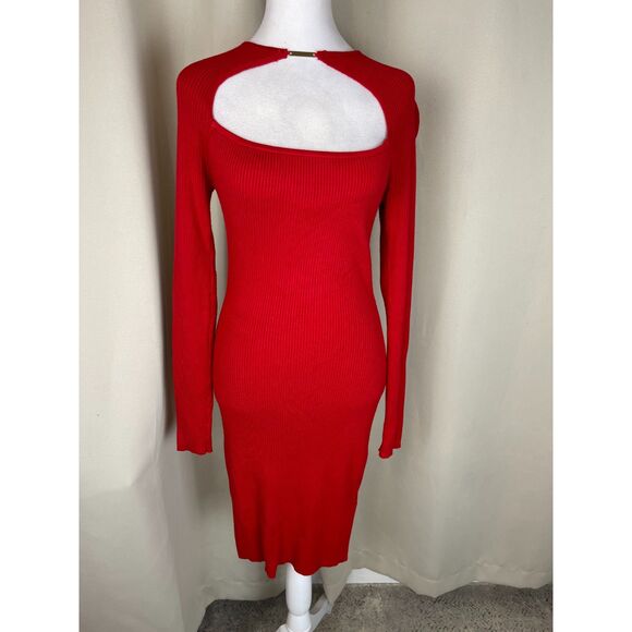 Abercrombie & Fitch Red Cutout Bodycon Dress – Size L - Picture 1 of 4